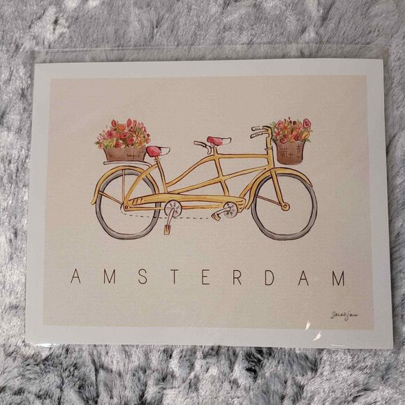 Sarah Jane Studios Other - Sarah Jane Studios Amsterdam Bicycle Art Print 8x10 Nursery Wall Decor #295 NEW
